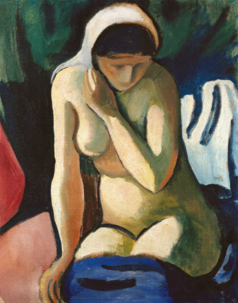 Chica desnuda con un pañuelo – August Macke August Macke Master Apollon