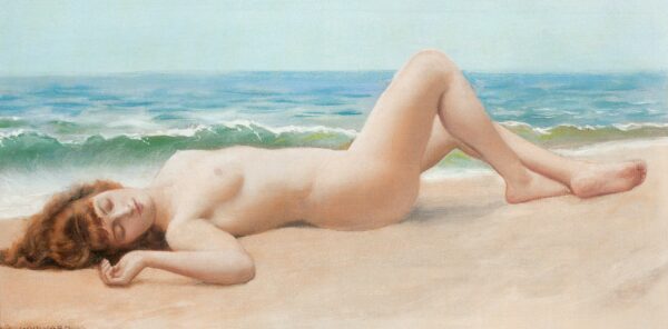 Nu en la playa – John William Godward John William Godward Master Apollon