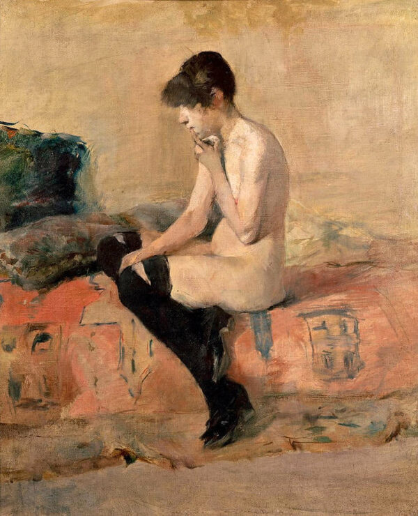 Mujer desnuda sentada en un diván – Toulouse Lautrec Henri de Toulouse-Lautrec Master Apollon