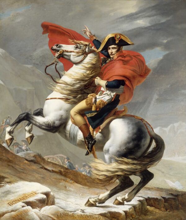 Bonaparte cruza el paso del Gran San Bernardo – Jacques-Louis David Cuadros populares Master Apollon