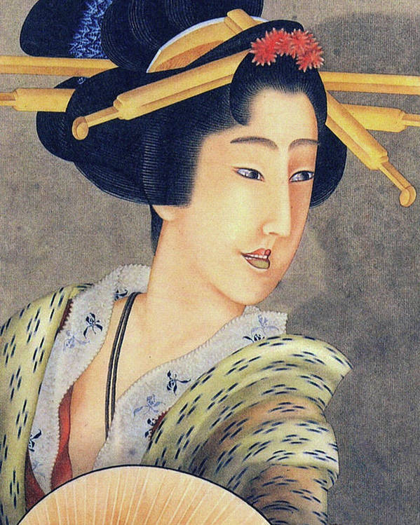 Hokusai retrato de una mujer sosteniendo un abanico – Katsushika Hokusai Katsushika Hokusai Master Apollon