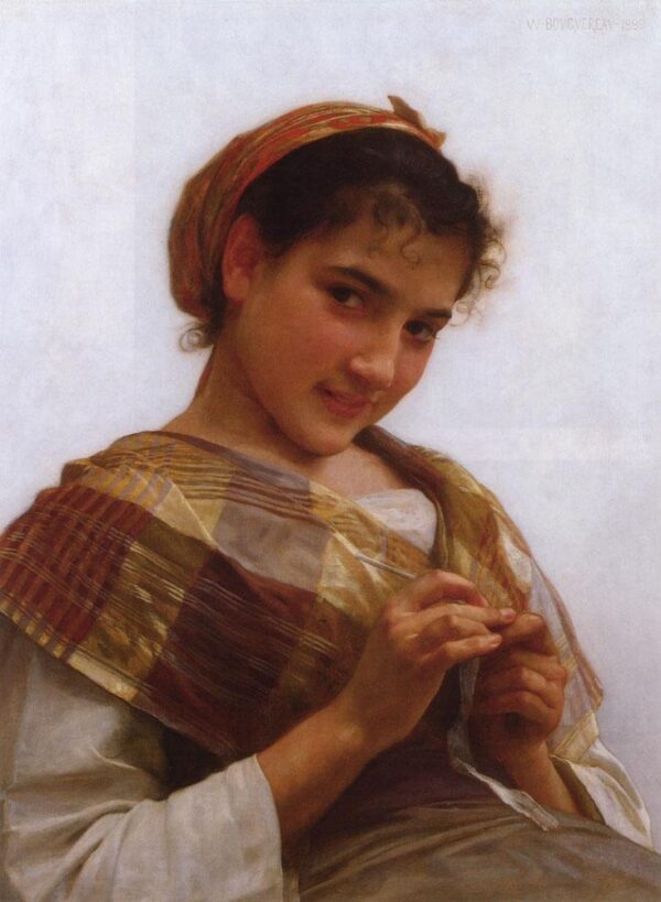 Retrato de una joven con ganchillo – William Bouguereau William Bouguereau Master Apollon