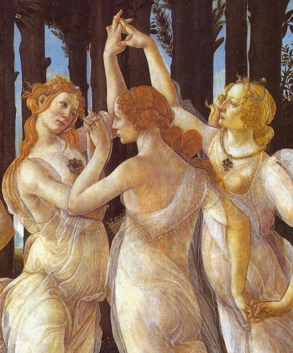 Primavera (Alegoría de la primavera). Detalle: Las Tres Gracias, a la derecha – Retrato de Caterina Sforza – Sandro Botticelli Sandro Botticelli Master Apollon