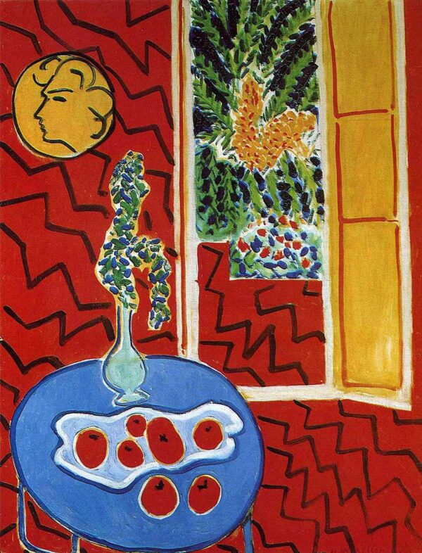 Naturaleza muerta interior roja sobre una mesa azul – Matisse Henri Matisse Master Apollon