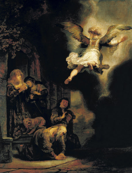 El arcángel Rafael deja a la familia de Tobías – Rembrandt van Rijn Rembrandt van Rijn Master Apollon