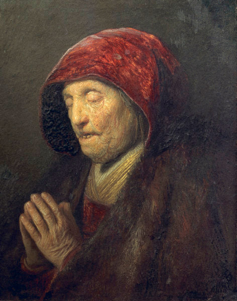 Vieja mujer en oración – Rembrandt van Rijn Rembrandt van Rijn Master Apollon