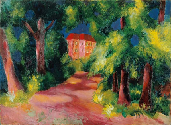 La casa roja en el parque – August Macke August Macke Master Apollon