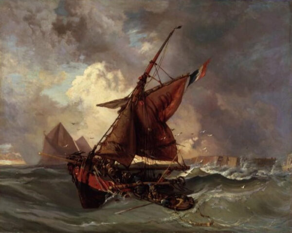 Barcos en plena tempestad – Eugène Delacroix Eugène Delacroix Master Apollon