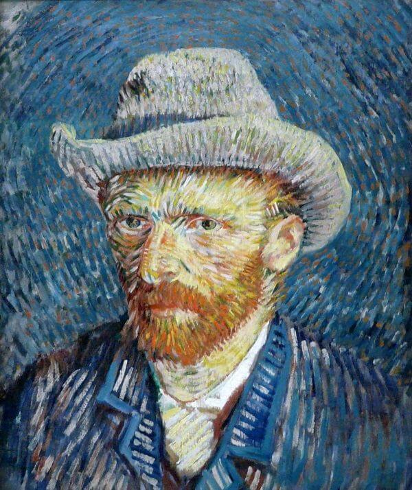 Autorretrato con un sombrero de fieltro gris – Van Gogh Autorretratos de Vincent van Gogh Master Apollon