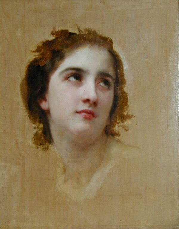 Croquis de una joven – William Bouguereau William Bouguereau Master Apollon