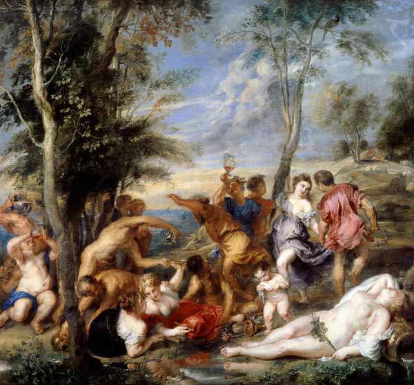 Bacanal de los Andrienses de Tiziano – Peter Paul Rubens Peter Paul Rubens Master Apollon