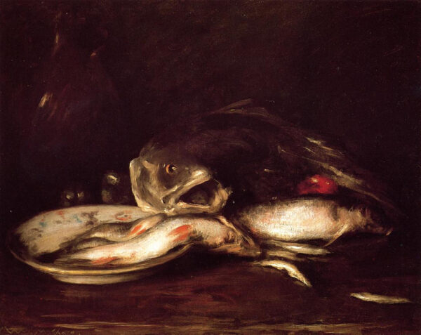 Naturaleza muerta con pescado – William Merritt Chase William Merritt Chase Master Apollon