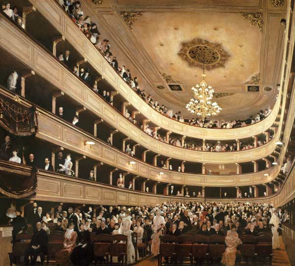 El auditorio del teatro del viejo castillo – Gustav Klimt Gustav Klimt Master Apollon