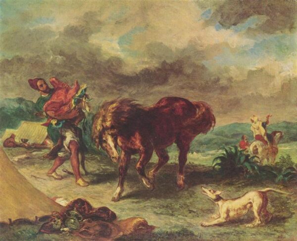 Marroquí y caballo – Eugène Delacroix Eugène Delacroix Master Apollon