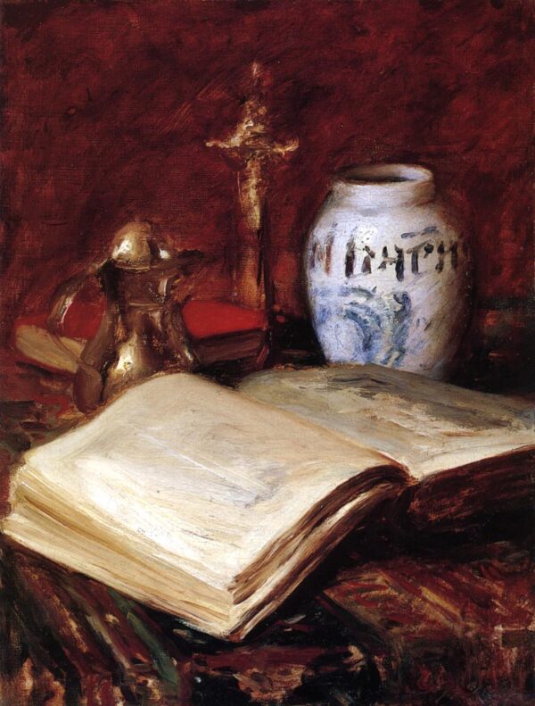 El viejo libro – William Merritt Chase William Merritt Chase Master Apollon