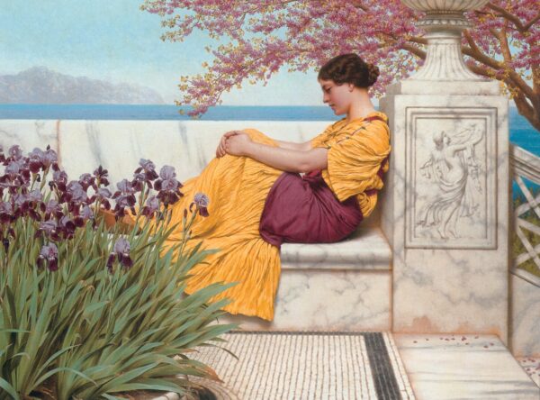 Bajo la flor que se aferra a la rama – John William Godward John William Godward Master Apollon