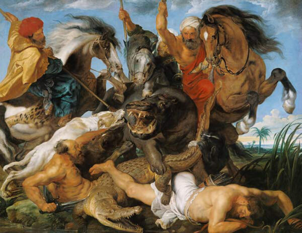 Caza del hipopótamo y del cocodrilo – Peter Paul Rubens Peter Paul Rubens Master Apollon