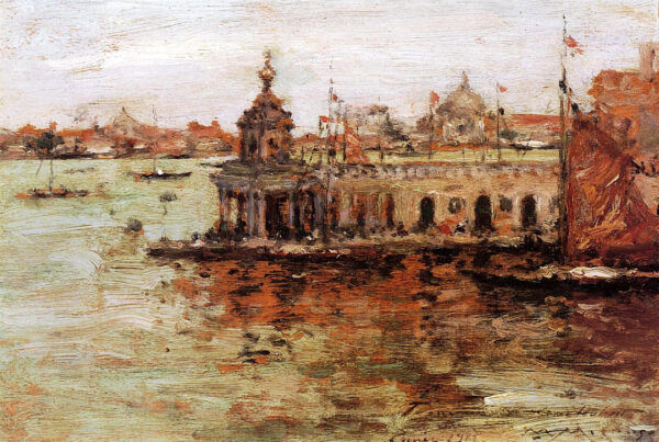 Venecia – Vista del Arsenal de la Marina – William Merritt Chase William Merritt Chase Master Apollon