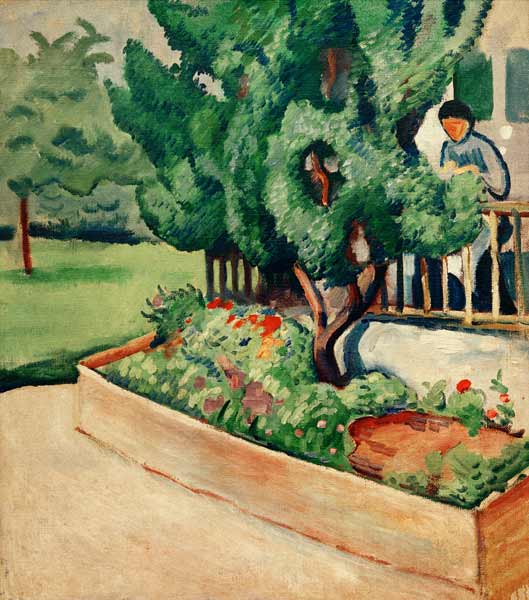 Delante de la casa en Tegernsee I – August Macke August Macke Master Apollon