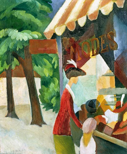 Delante de la tienda de sombreros – August Macke August Macke Master Apollon