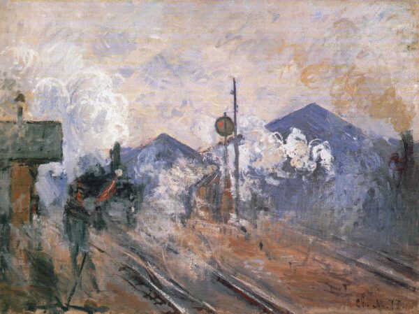 Las Vías a la Salida de la Estación Saint-Lazare – Claude Monet Claude Monet Master Apollon