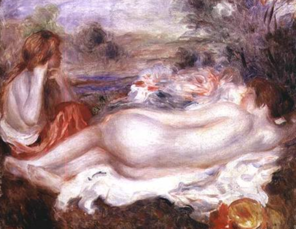 Baigneur acostado y una joven que se peina – Pierre-Auguste Renoir Pierre-Auguste Renoir Master Apollon