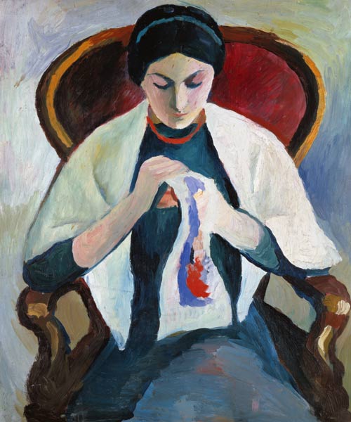 Mujer que cose – August Macke August Macke Master Apollon