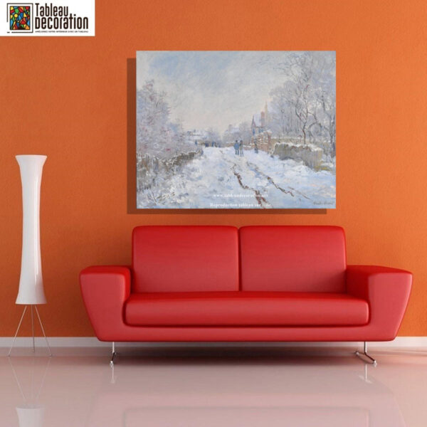 Calle bajo la nieve, Argenteuil – Cuadro de nieve de Monet Claude Monet Master Apollon 4