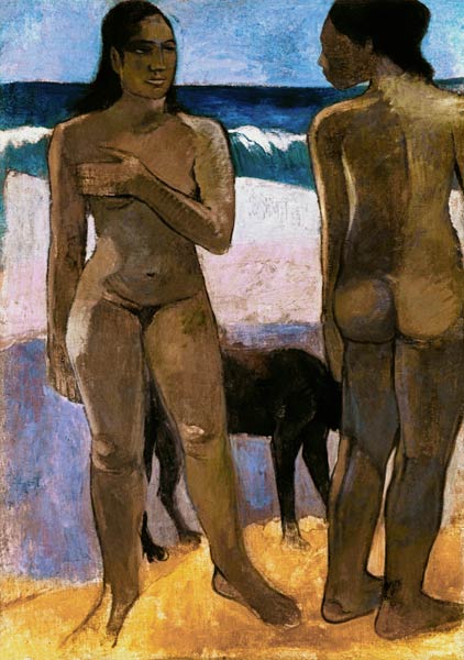 Dos mujeres tahitianas en la playa – Paul Gauguin Paul Gauguin Master Apollon