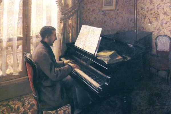 Joven tocando el piano – Caillebotte Gustave Caillebotte Master Apollon